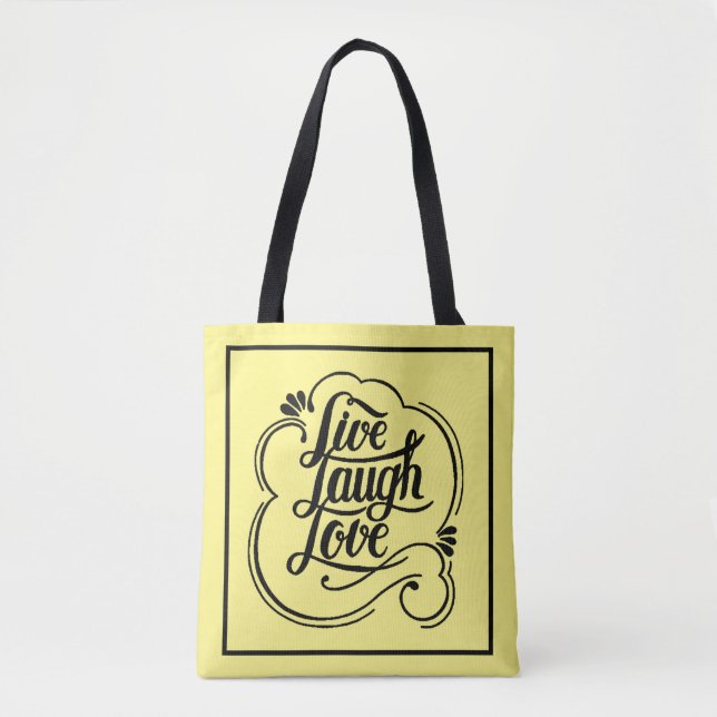 Tote Bag Vivez, riez, aimez  (Devant)