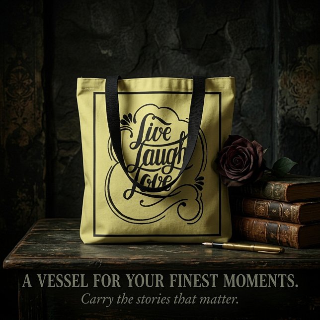 Tote Bag Vivez, riez, aimez  (Créateur téléchargé)