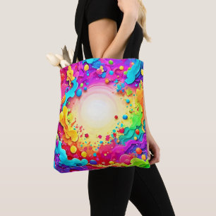 Tote Bag Vivid Abstrait Color Explosion Art