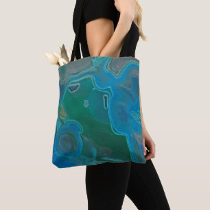 Tote Bag Vivid photo Gemstone Blue Green Gem Abstrait
