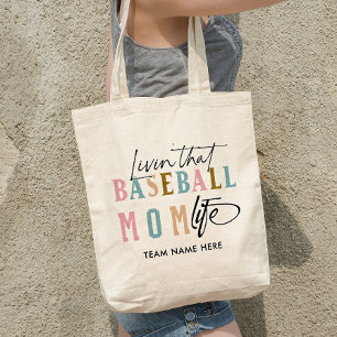 TOTE BAG VIVRE LA VIE DE LA MÈRE DE BASEBALL