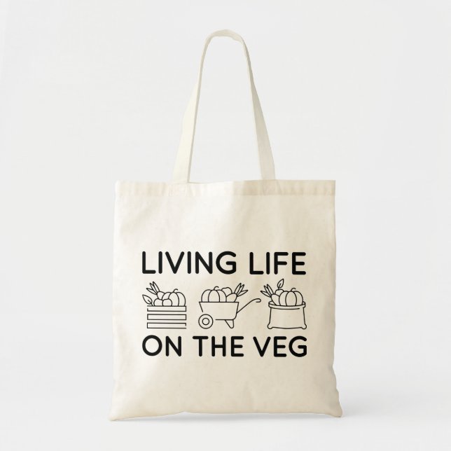Tote Bag Vivre La Vie Sur Le Veg (Devant)