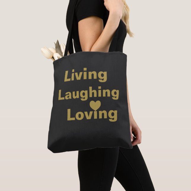Tote Bag Vivre, rire, aimer (De près)