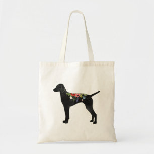 Tote Bag Vizsla Chien race Boho Foral Silhouette