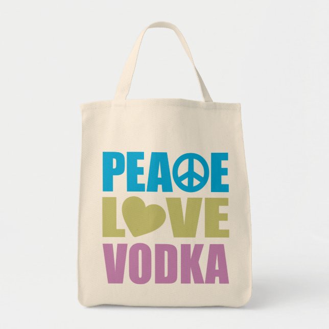 Tote Bag Vodka d'amour de paix (Devant)