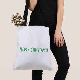 Tote Bag Vœu de Joyeux Noël imprimé Shopping