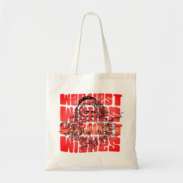 Tote Bag voeux les plus chauds Noël du Père Noël (Devant)