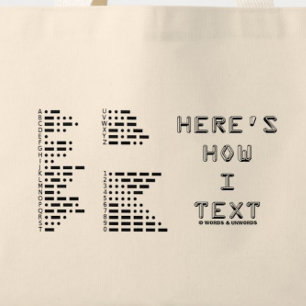 Tote Bag Voici comment je transmets mon texte (Internationa