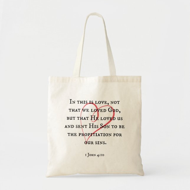 Tote Bag Voici Love Scripture (Devant)