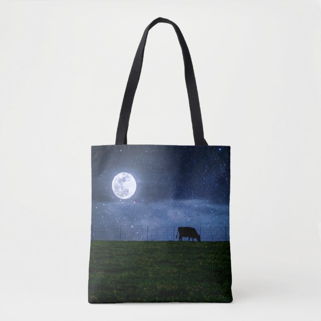 Tote Bag Voie Lactée Béton Lune (Devant)