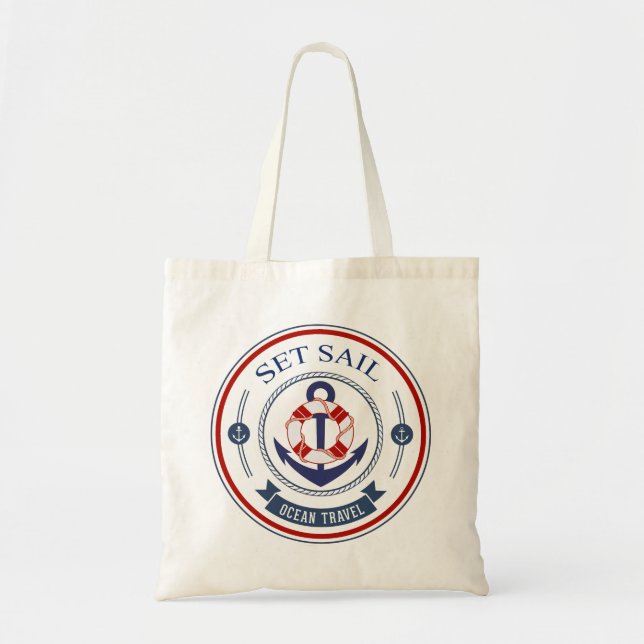 Tote Bag Voile de jeu nautique Voyage Océan (Devant)