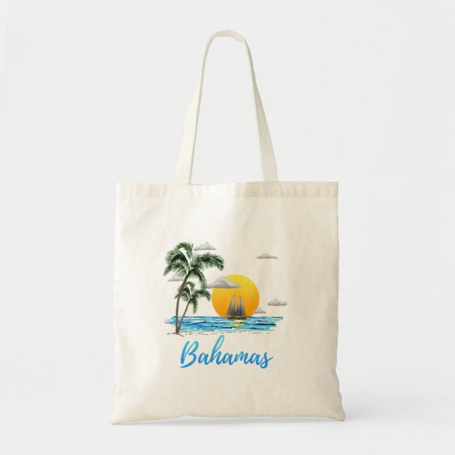 Tote Bag Voile en vacances aux Bahamas (Devant)