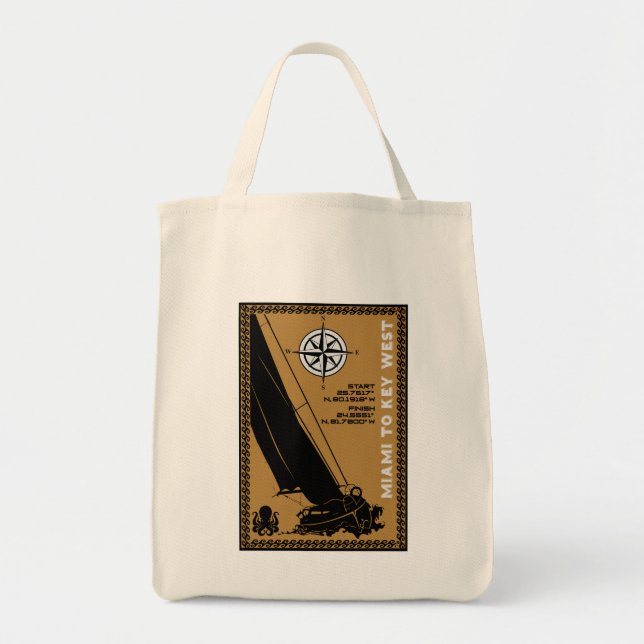 Tote Bag Voile Floride Miami Key West (Devant)