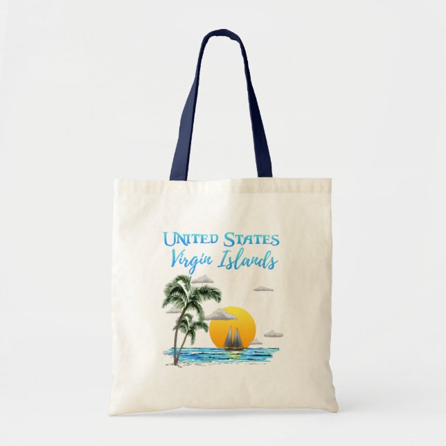 Tote Bag Voile Iles Vierges Américaines (Devant)