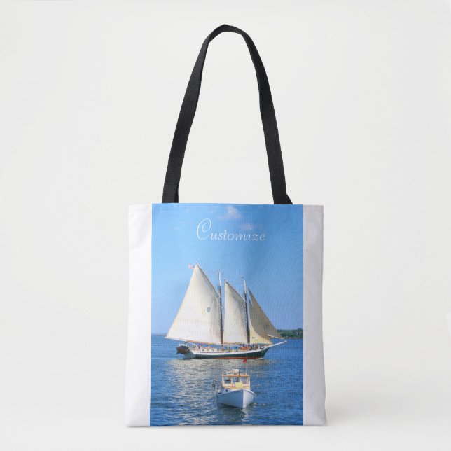 Tote Bag voilier à trois mâts (Devant)