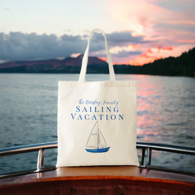 Tote Bag Voilier Custom Sailing Réunion Vacances (Créateur téléchargé)