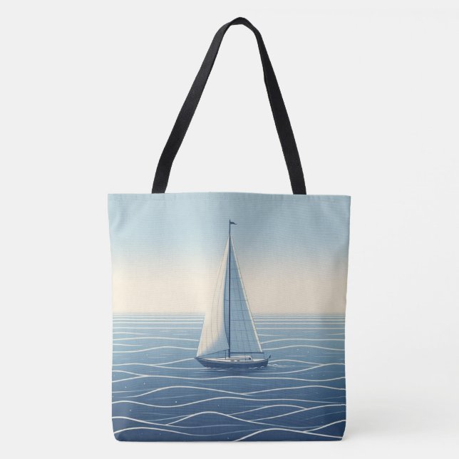 Tote Bag Voilier en haute mer  (Devant)