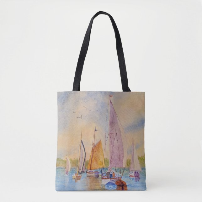 Tote Bag Voilier Sunset (Devant)