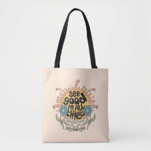 Tote Bag Voir le bon dans toutes les choses Hippie Graphic