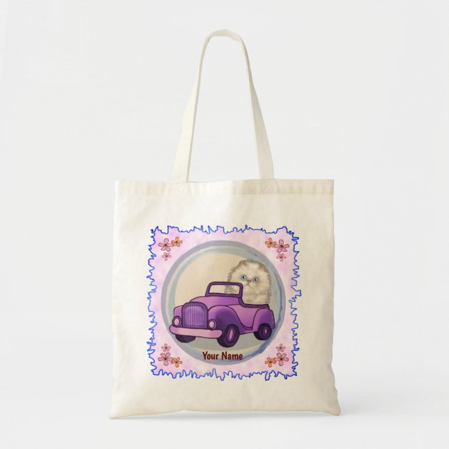 Tote Bag Voiture de chat himalayen   (Devant)