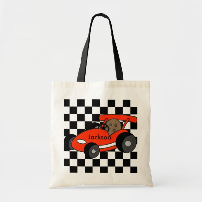 Tote Bag Voiture de course rouge Fourre-tout (Devant)