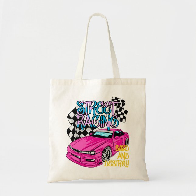 Tote Bag Voiture de course Vêtements urbains (Devant)