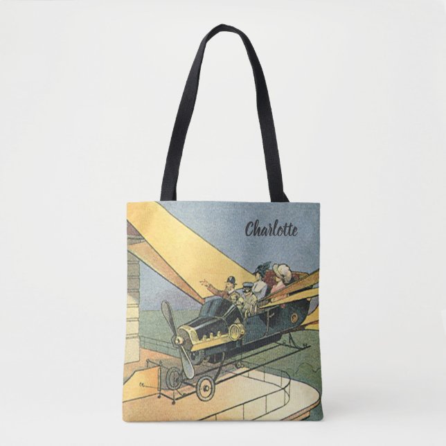 Tote Bag Voiture décapotable de science-fiction Steampunk v (Devant)