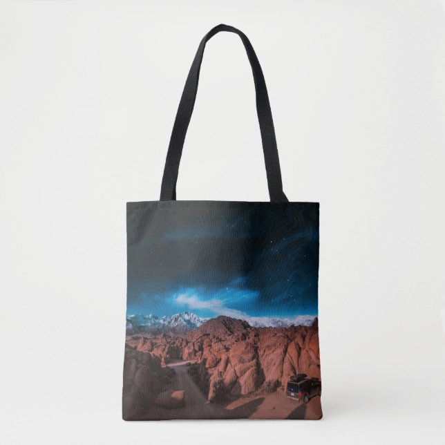 TOTE BAG VOITURE NOIRE PRÈS DES FORMATIONS DE ROCHE (Devant)
