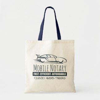 Tote Bag Voiture rapide publique Notaire Mobile avec numéro