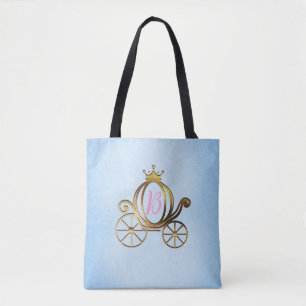 Tote Bag Voiture royale en or de la princesse Histoire bleu