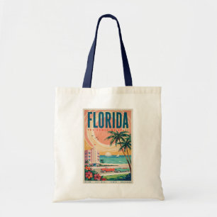 Tote Bag Voitures de la côte de Floride Illustration Voyage