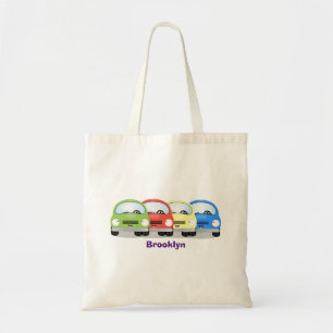 Tote Bag Voitures mignonnes kawaii illustration de dessin a
