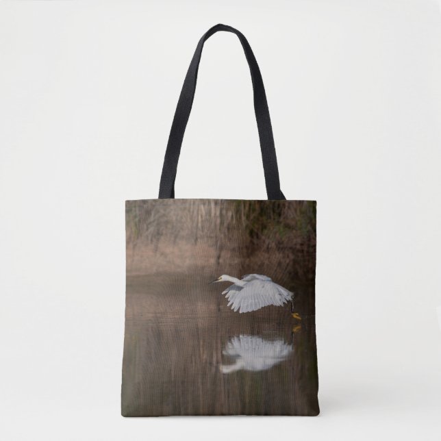 Tote Bag Vol de l'aigrette neigeuse (Devant)