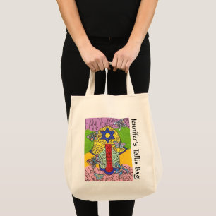 Tote Bag Vol yiddish de papillons Hamsa Tallit Bag