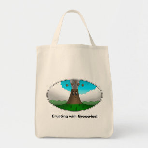 Tote Bag Volcan en colère - Éruption avec épicerie!