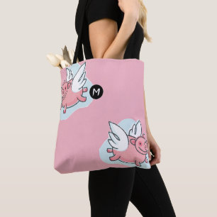 Tote Bag Voler Cochon chinois Année Monogramme Choisir la c