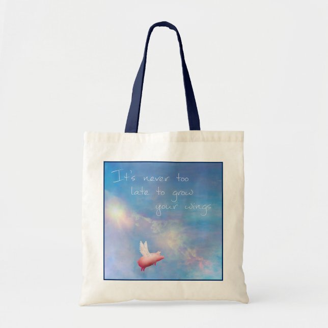 Tote Bag Voler Porc-Élèvent vos ailes (Devant)