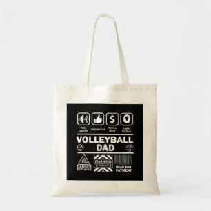 Tote Bag Volleyball papa drôle Contenu du père du sport