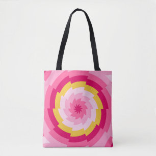 Tote Bag Vortex ripple framboise
