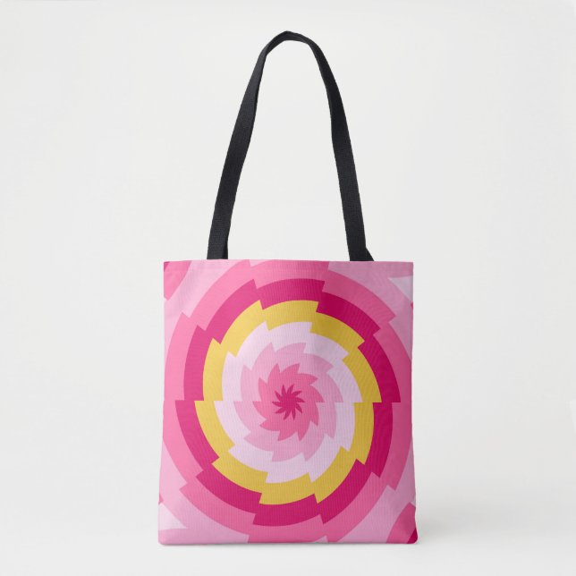 Tote Bag Vortex ripple framboise (Devant)