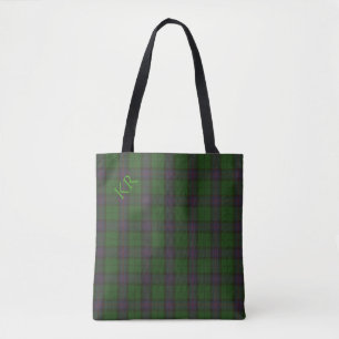Tote Bag Vos initiales sur Armstrong Clan tartan
