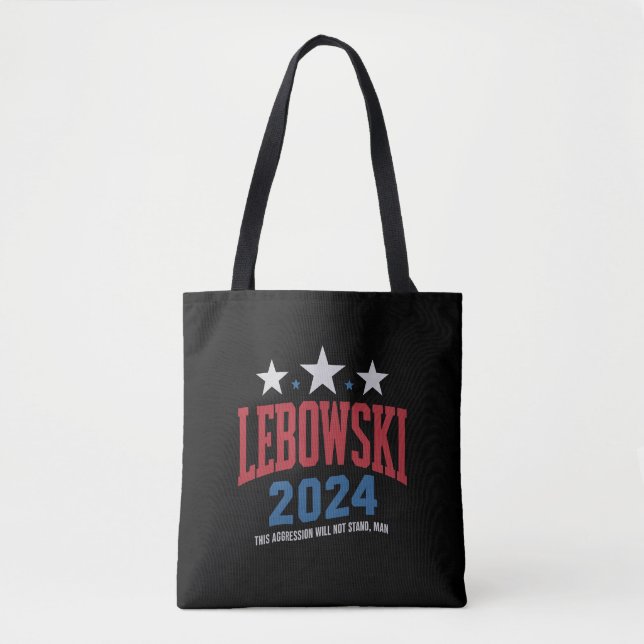 Tote Bag Vote de l'élection politique drôle de Lebowski 202 (Devant)