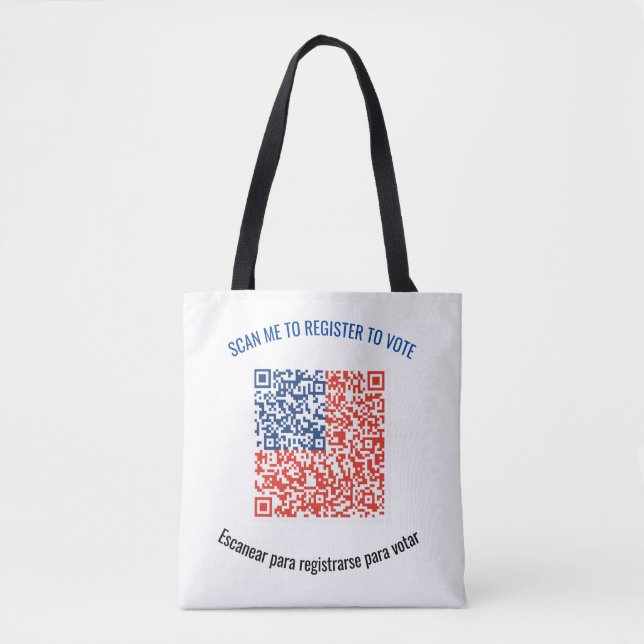 Tote Bag Vote Fourre-tout - QR CODE pour enregistrer les él (Devant)