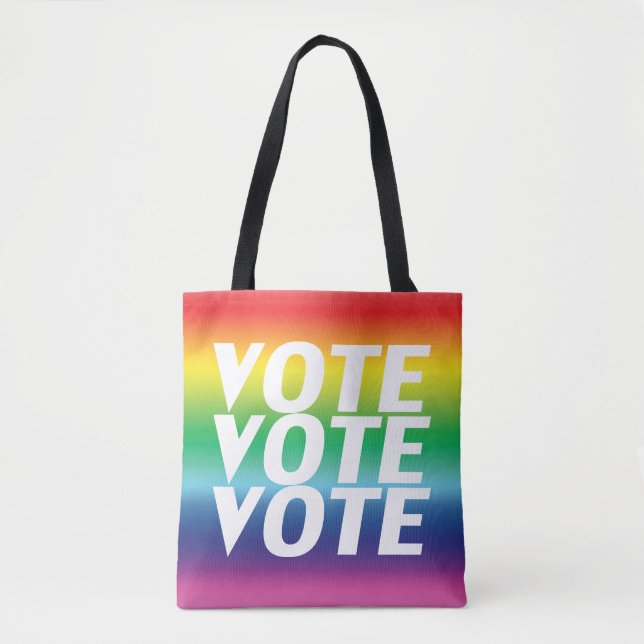 Tote Bag vote vote - pride lgbtq lgbt (Devant)
