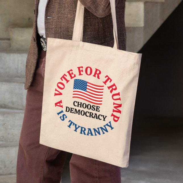 Tote Bag Voter pour Trump, c'est choisir la démocratie (Créateur téléchargé)