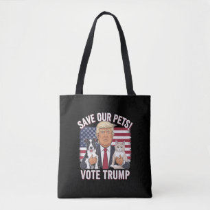 Tote Bag Votez Trump Sauvez Nos Animaux de Compagnie Chats 