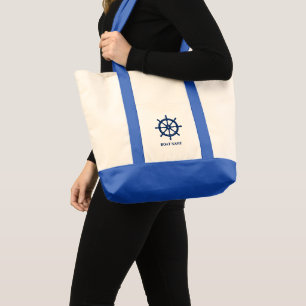 Tote Bag Votre bateau ou votre nom Expédié Roue Épicerie ré