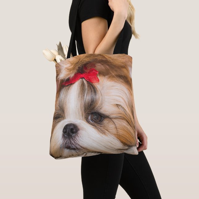 Tote Bag Votre chiot chien animal de compagnie photo person (De près)