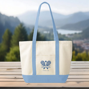 Tote Bag Votre Club de sport Nom Équipe de tennis Blue Swag