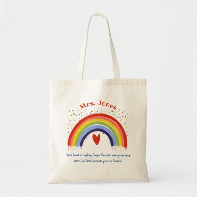 Tote Bag Votre coeur est légèrement plus grand que la moyen (Devant)
